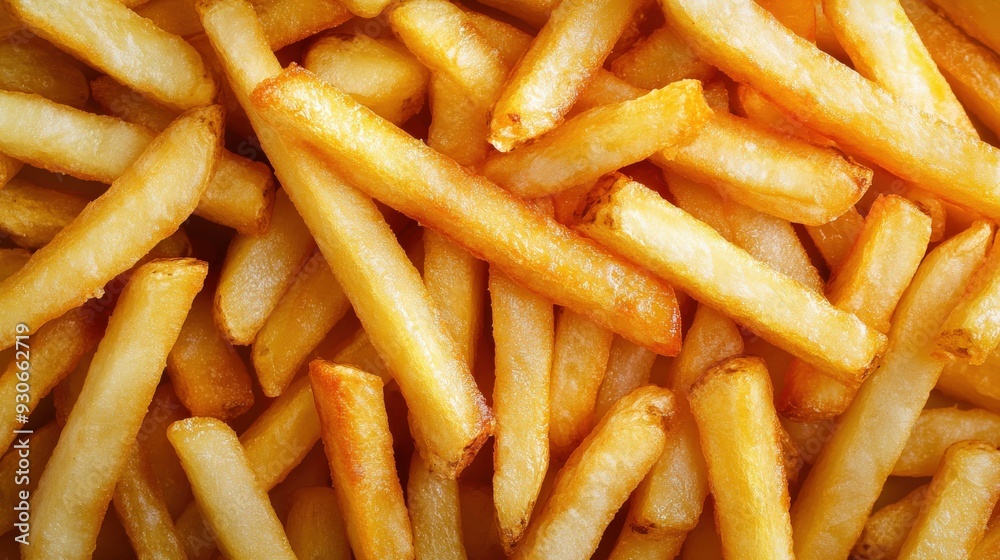 Freshly cooked French fries in a heap, ready to be served Freshly cooked French fries in a heap, ready to be served