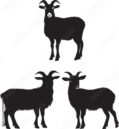 Goats Silhouette vector