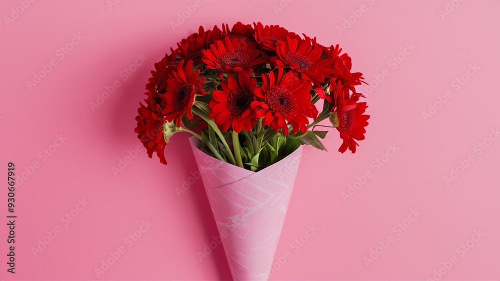 Obraz premium bouquet of pink roses in a vase