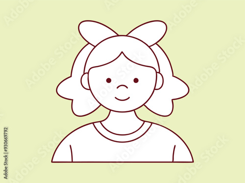 The concept of mental health. A young woman smiles and hugs her brain, symbolizing concern for mental health. Flat vector illustration