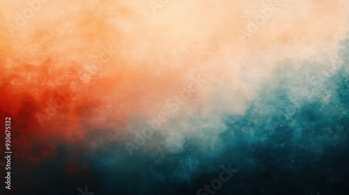 Abstract digital painting with rust, slate gray, alabaster, and ruby tones tones - gradient patterns & grainy poster art