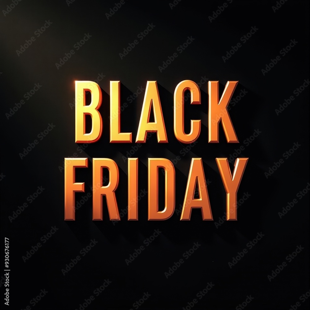Fototapeta premium Black Friday promotions featuring bold typography on a dark background