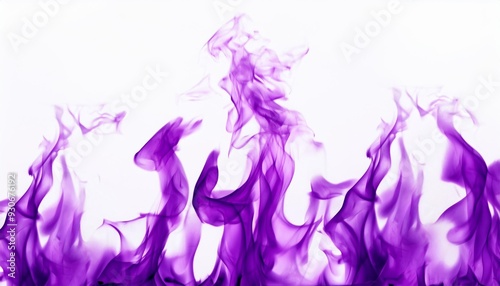 tongues of purple fire on clear white background purple flames and sparks background design