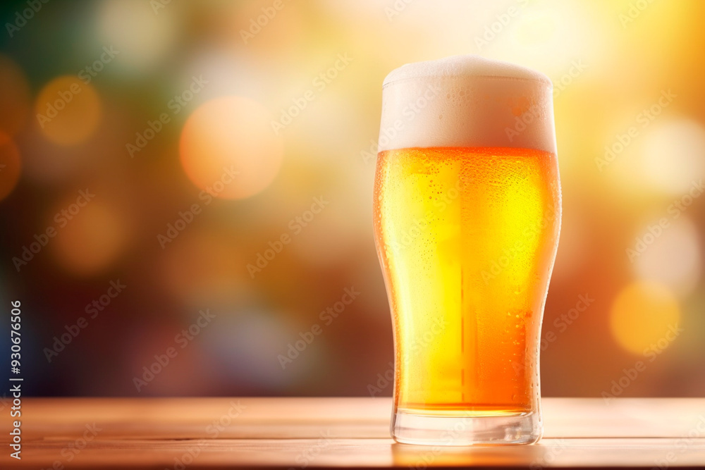 Taproom themed background with beer glass close-up, space for writing. Taproom themed background with beer glass close-up, space for writing.