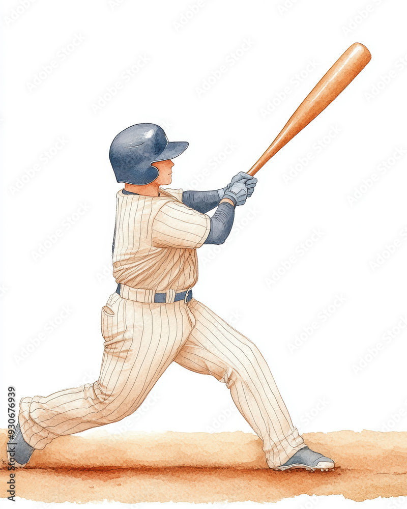 A dynamic baseball player swings a bat, capturing the energy and excitement of the game in a vibrant illustration. A dynamic baseball player swings a bat, capturing the energy and excitement of the game in a vibrant illustration.