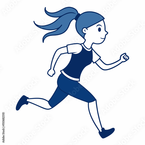 running person illustration