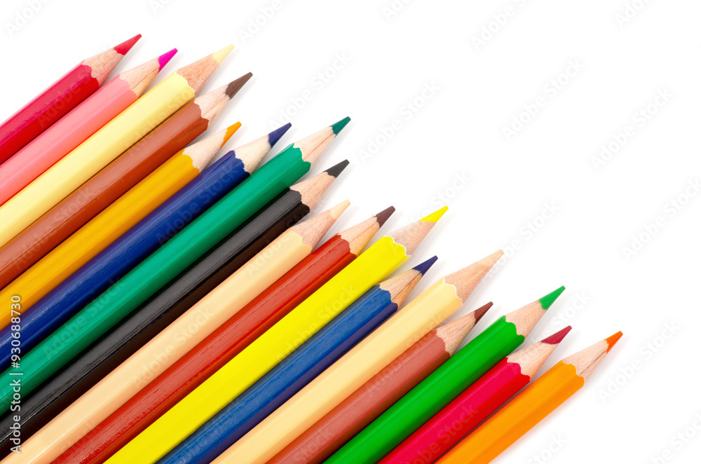 Color pencils isolated on white background. Color pencils isolated on white background.