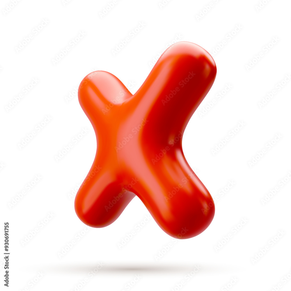 Cross sign 3d Vector illustration. Interface button isolated on white. Cross sign 3d Vector illustration. Interface button isolated on white.