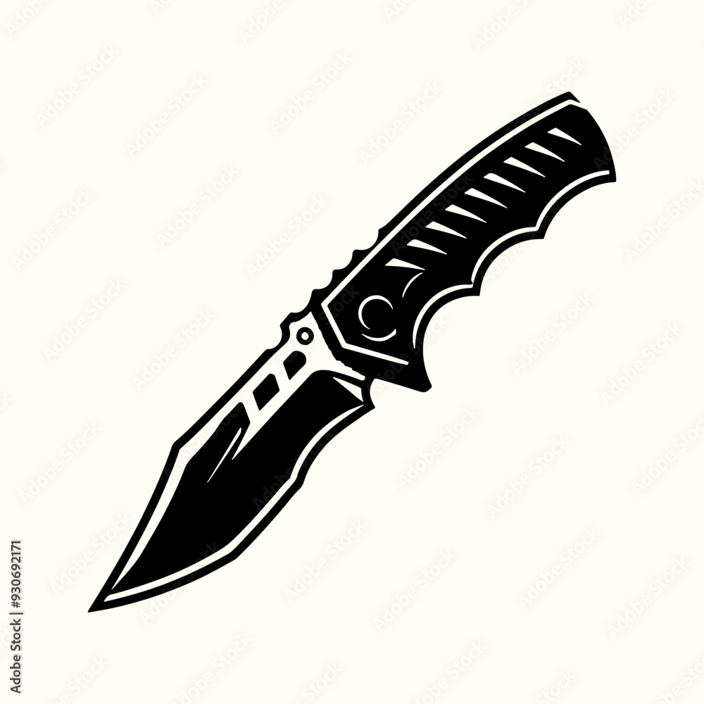 Utility Knife Tool Silhouette Vector Template Utility Knife Tool Silhouette Vector Template