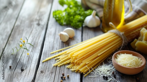 Ingredients Ready for Homemade Italian Pasta