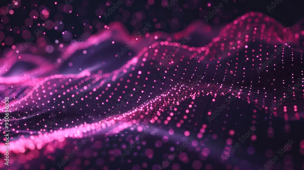 Abstract Pink Wave Background