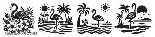 Flamingo silhouette isolated on white, Flamingo vector art, Flamingo silhouette, Flamingo illustration, Flamingo black and white vector, black and white Flamingo, Flamingo black and white vector illus