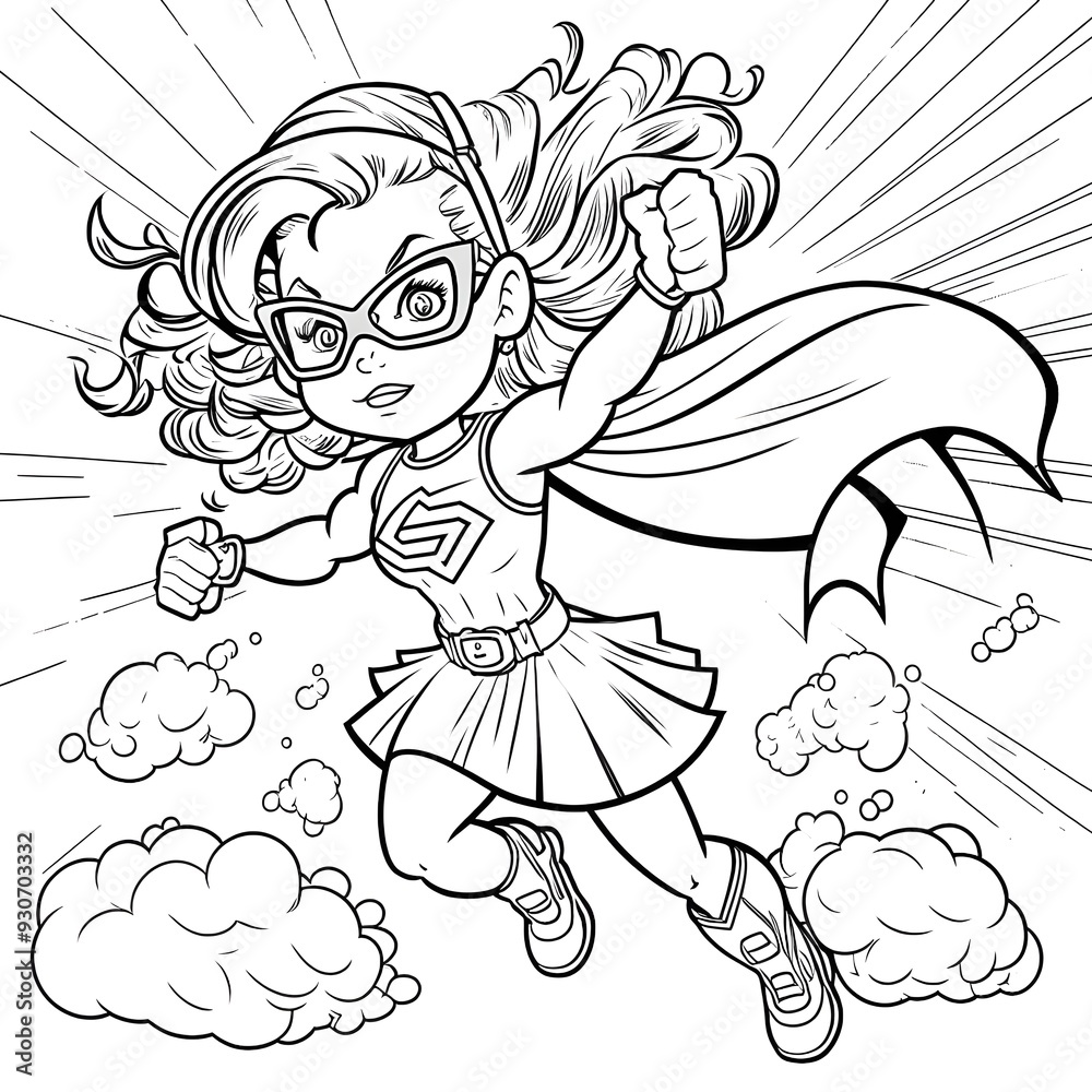 SUPER HEROINE COLORING DRAWING 12 SUPER HEROINE COLORING DRAWING 12