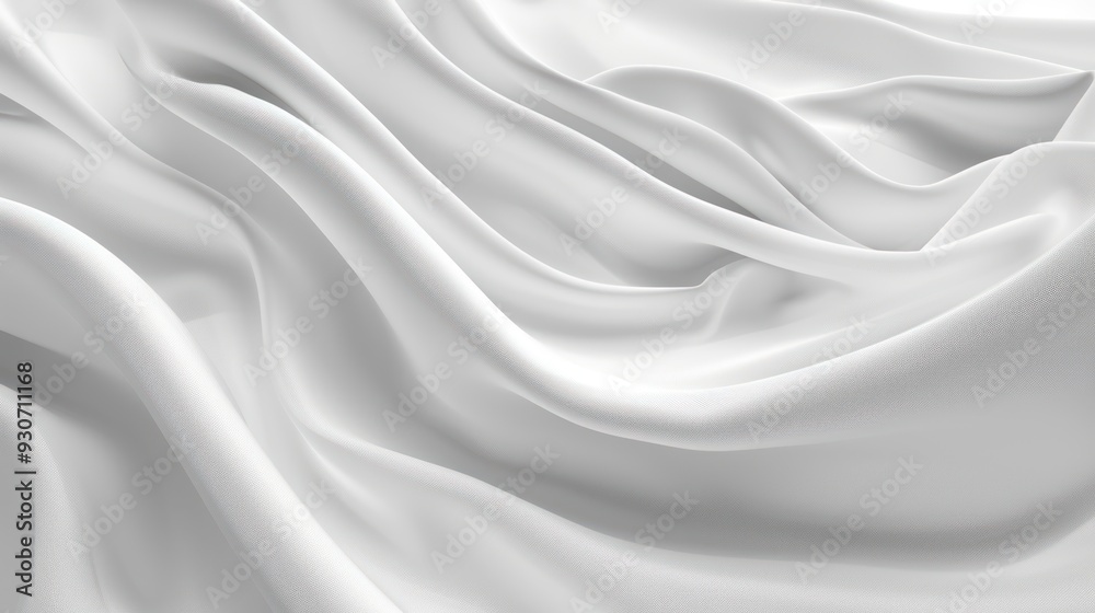 Naklejka premium White Fabric Draped Texture