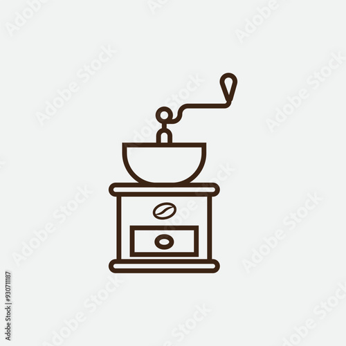 vector icon of coffee mill, icon template, illustration vector icon template