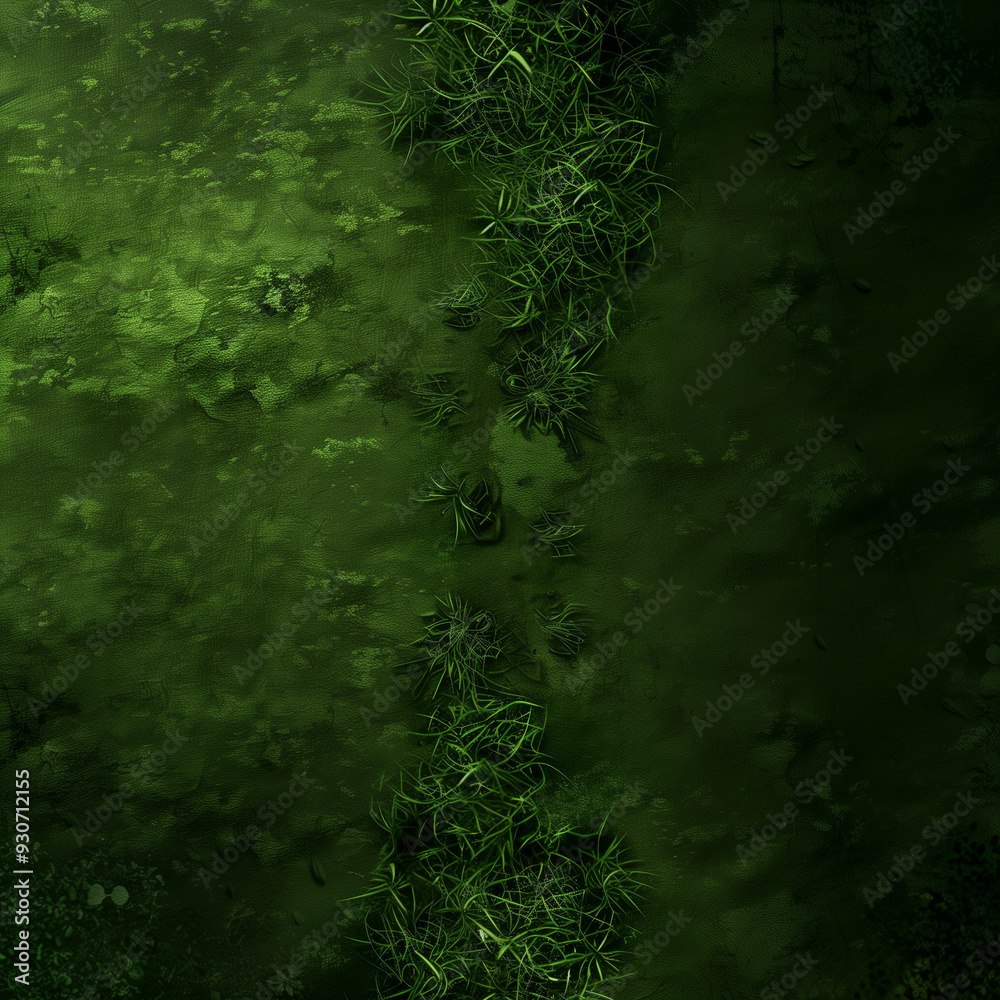 Overhead View of Grass Footprints on Green Muddy Ground
Overhead View of Grass Footprints on Green Muddy Ground