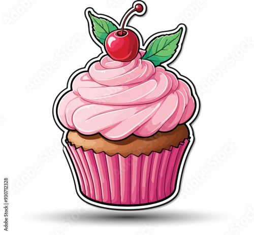 cup cake layered with cream and pistachio sprinkles cup cake with with berries, strawberries and cherries.