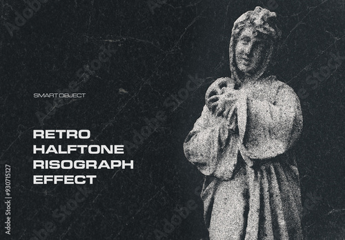 Retro Halftone Risograph Effect