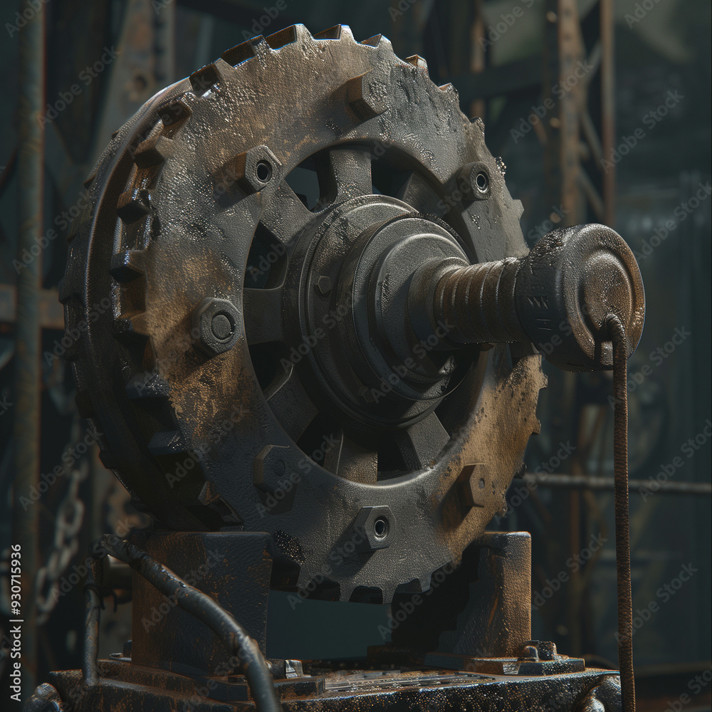 Rusty industrial machine part in a workshop
Rusty industrial machine part in a workshop