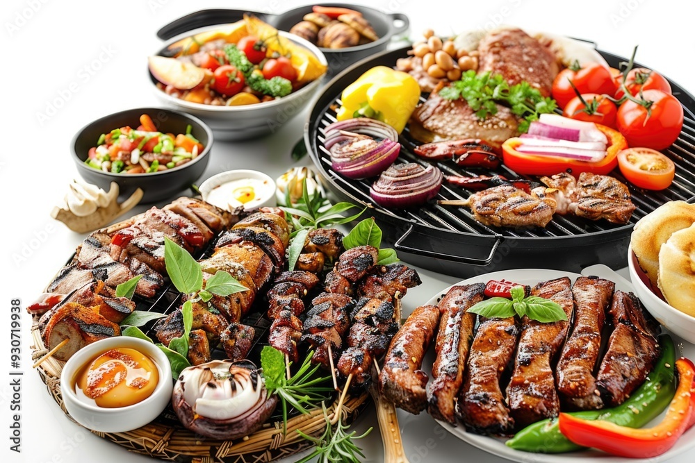 A table filled with diverse dishes and snacks, suitable for various occasions including parties, picnics or gatherings A table filled with diverse dishes and snacks, suitable for various occasions including parties, picnics or gatherings