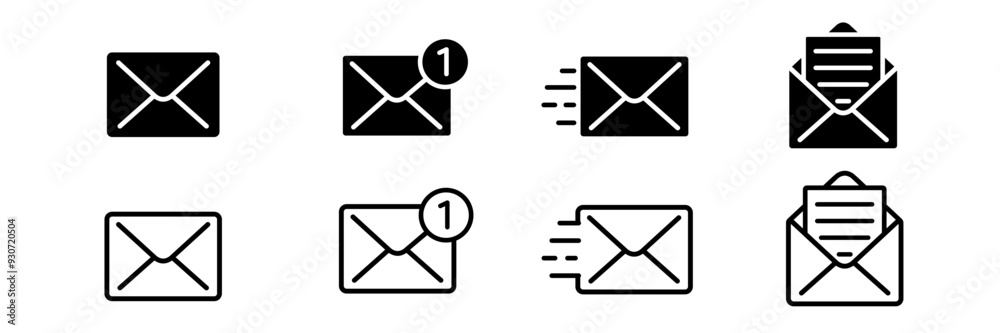 Mail icon. Mail envelop icon