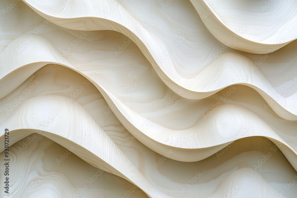 Obraz premium Abstract background of white plywood texture created with generative AI