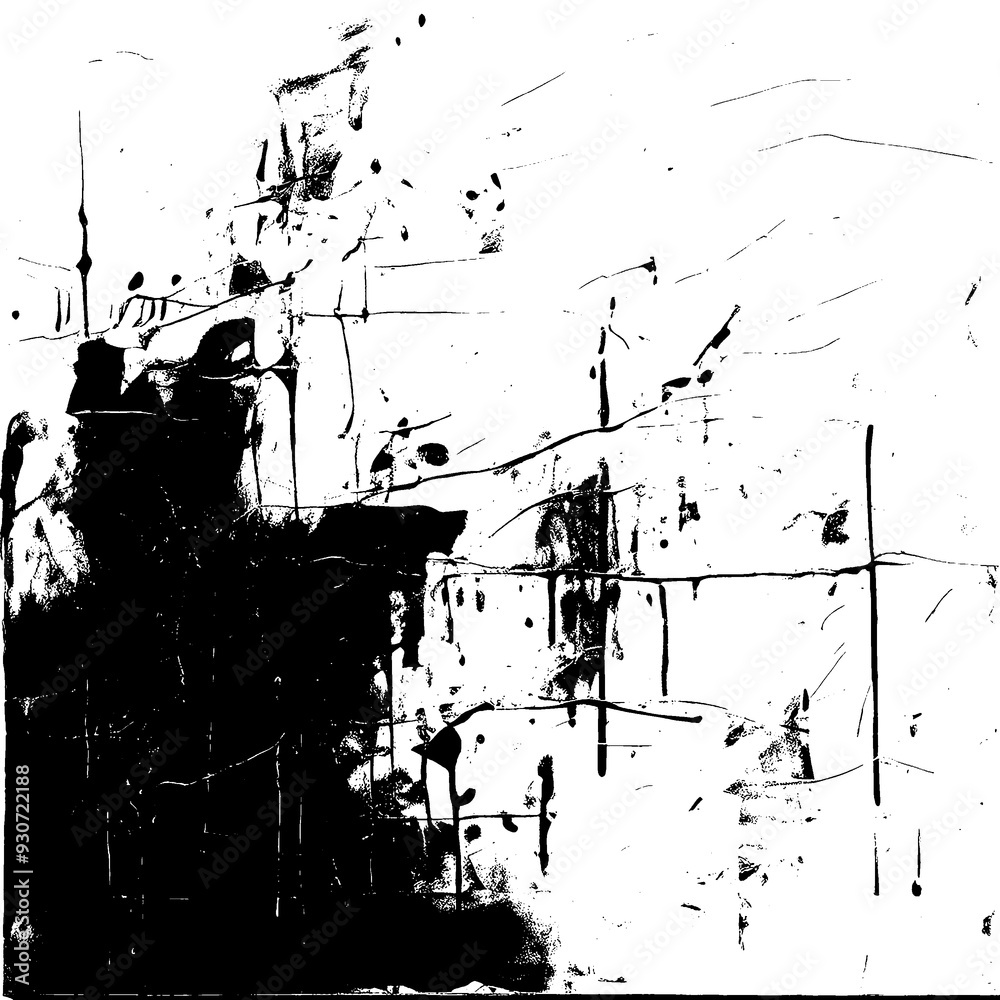 Bold Grunge Marks Disturb a Pure White Canvas - High Contrast Abstract Texture Bold Grunge Marks Disturb a Pure White Canvas - High Contrast Abstract Texture