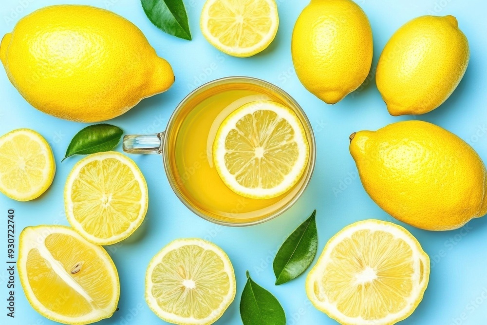 Refreshing Herbal Tea with Lemon Slices and Leaves – Perfect for Summer Wellness and Hydration Refreshing Herbal Tea with Lemon Slices and Leaves – Perfect for Summer Wellness and Hydration