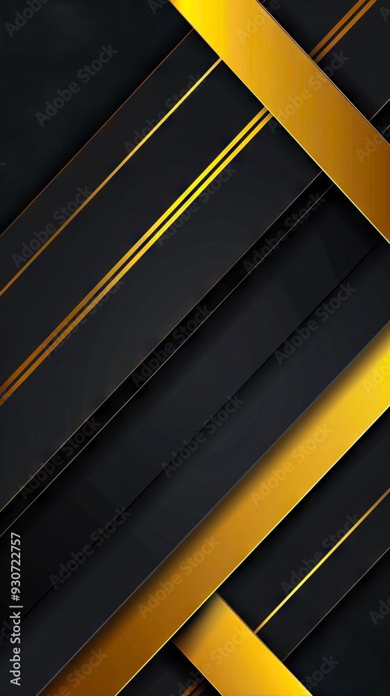 Obraz premium A black and gold abstract background with a diagonal pattern