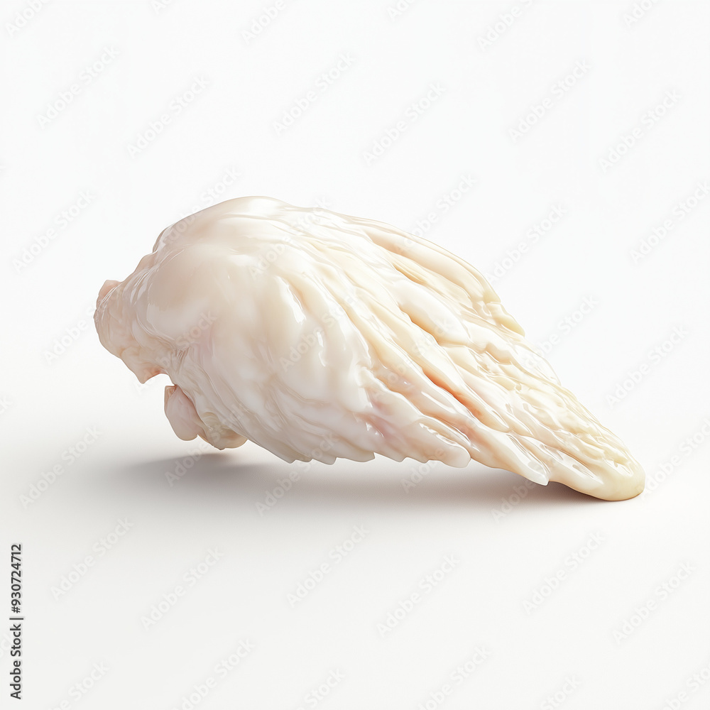 Naklejka premium Raw Chicken Wingtip Isolated on White Background 