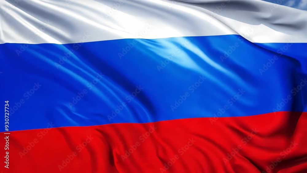 Close up to the Russian flag flapping or waving. nation, armed, conflict, freedom, patriotic, democracy, government, backgrounds, slow motion, flow, flowing, no people, textile, textured, pride, satin Close up to the Russian flag flapping or waving. nation, armed, conflict, freedom, patriotic, democracy, government, backgrounds, slow motion, flow, flowing, no people, textile, textured, pride, satin