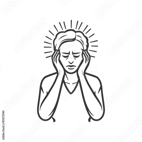 Depiction of a Person Experiencing a Severe Headache