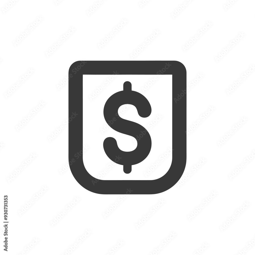 Dollar Sign Encased in a Rounded Rectangle Dollar Sign Encased in a Rounded Rectangle