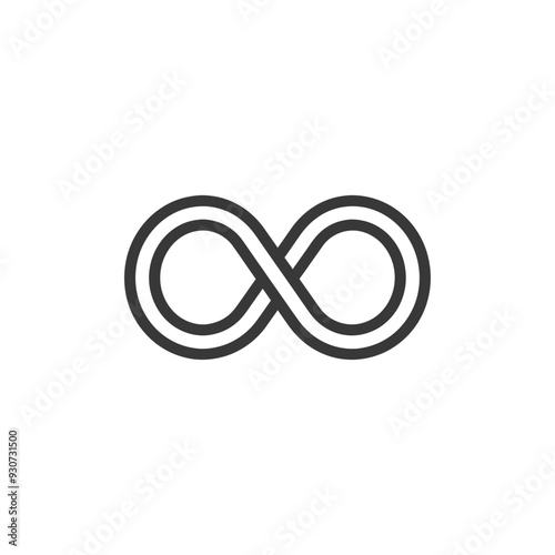 Double lined infinity symbol with gray color