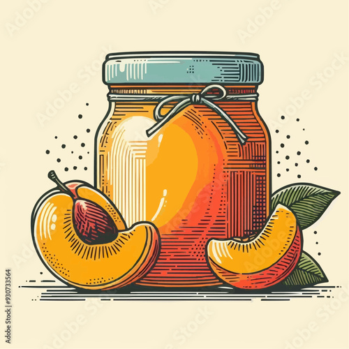 jar of jam and fruit