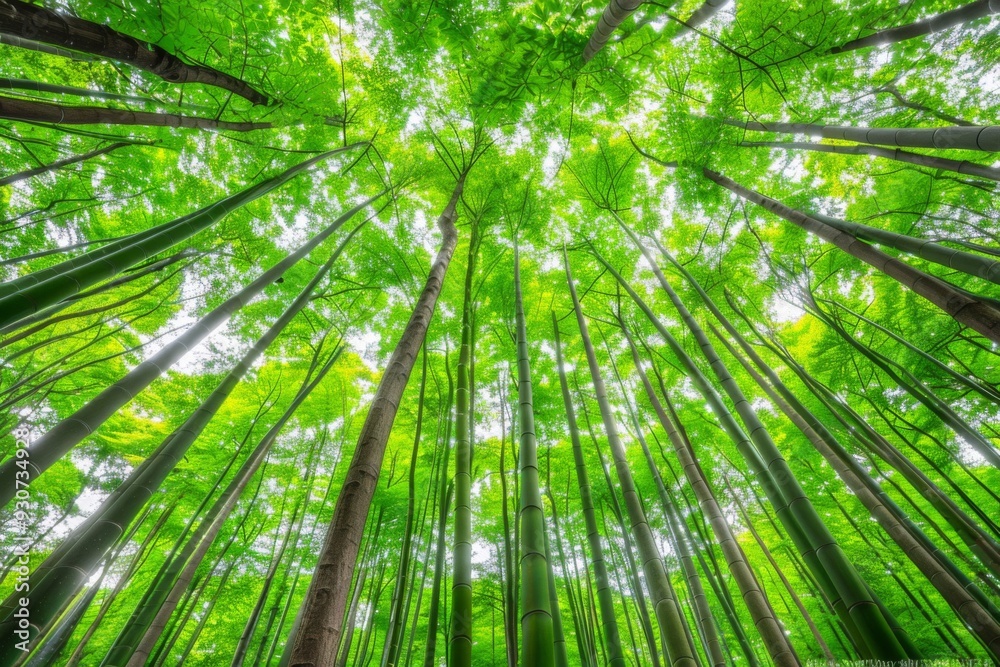 A Photography of Tranquil Bamboo Grove: A serene bamboo grove, where tall bamboo shoots create a soothing symphony of rustling leaves in the gentle breeze, exudes the exuberance of tranquil natu A Photography of Tranquil Bamboo Grove: A serene bamboo grove, where tall bamboo shoots create a soothing symphony of rustling leaves in the gentle breeze, exudes the exuberance of tranquil natu