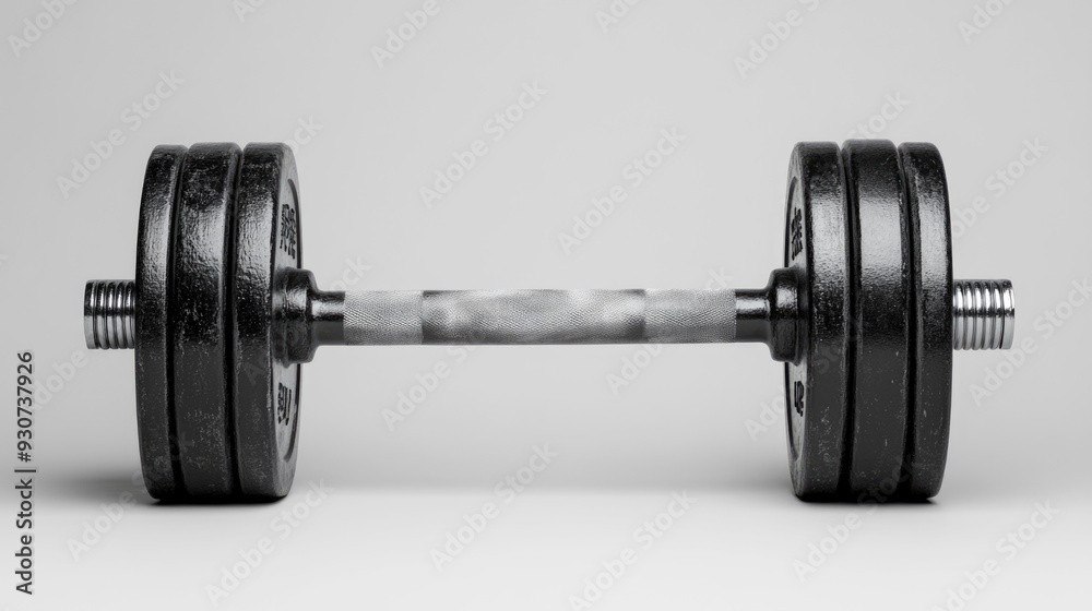 A heavy barbell with weights lying on a grey floor, symbolizing strength, endurance, and the persistent effort required in fitness training. A heavy barbell with weights lying on a grey floor, symbolizing strength, endurance, and the persistent effort required in fitness training.