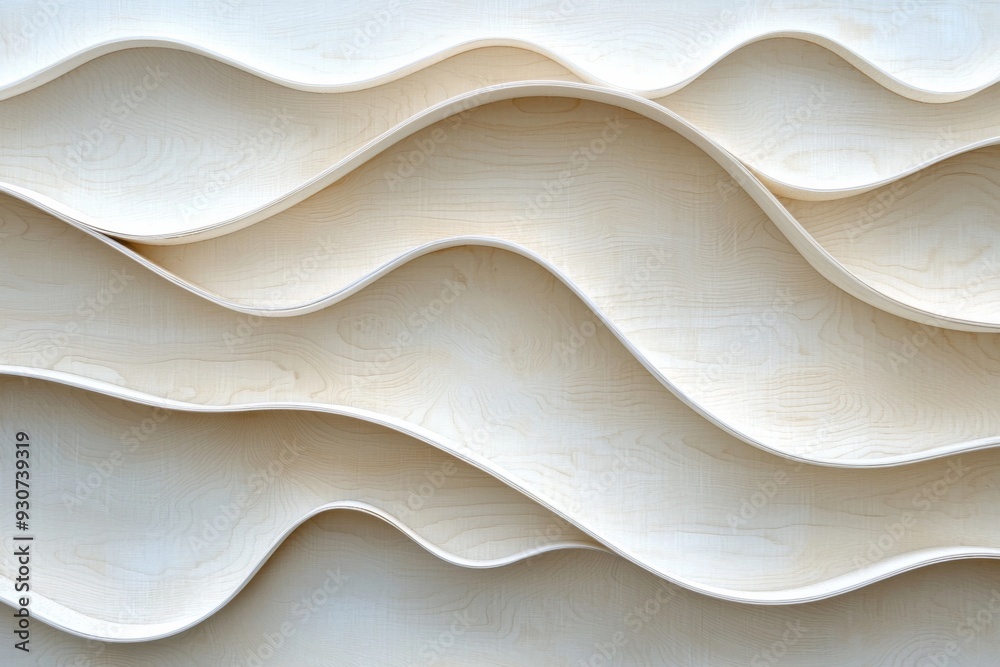 Obraz premium Abstract background of white plywood texture created with generative AI