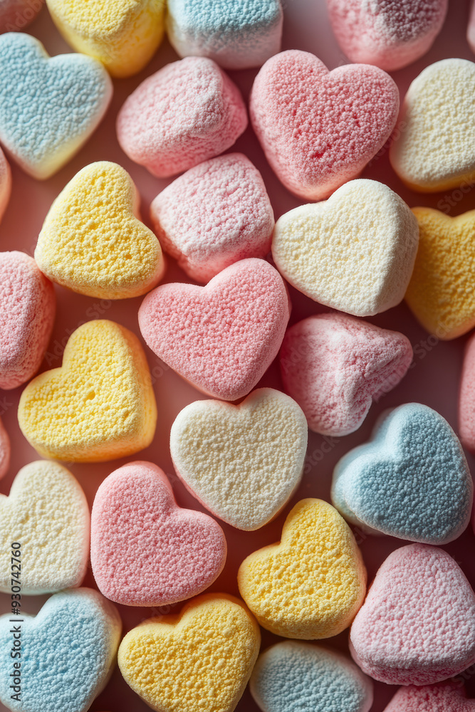 Pastel Marshmallow Texture Close-up Pastel Marshmallow Texture Close-up