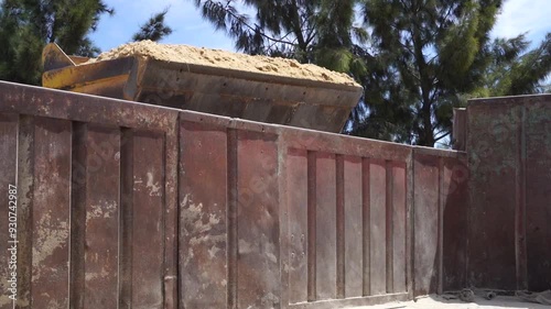 arena, materiales de construcción photo