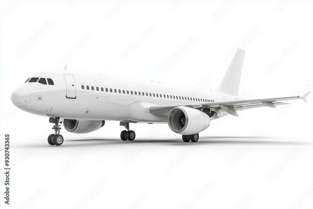 white passenger plane isolated on white background white passenger plane isolated on white background