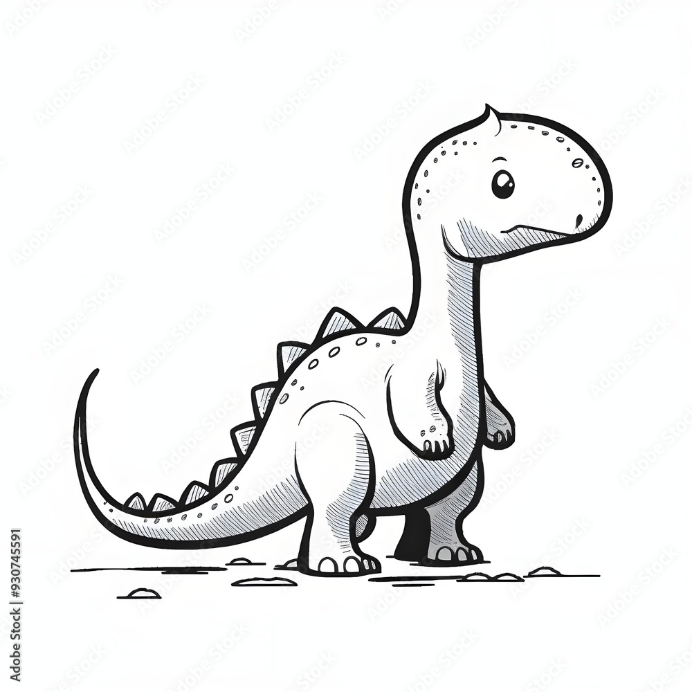 COLORING DRAWING A LITTLE DINOSAUR 4 COLORING DRAWING A LITTLE DINOSAUR 4