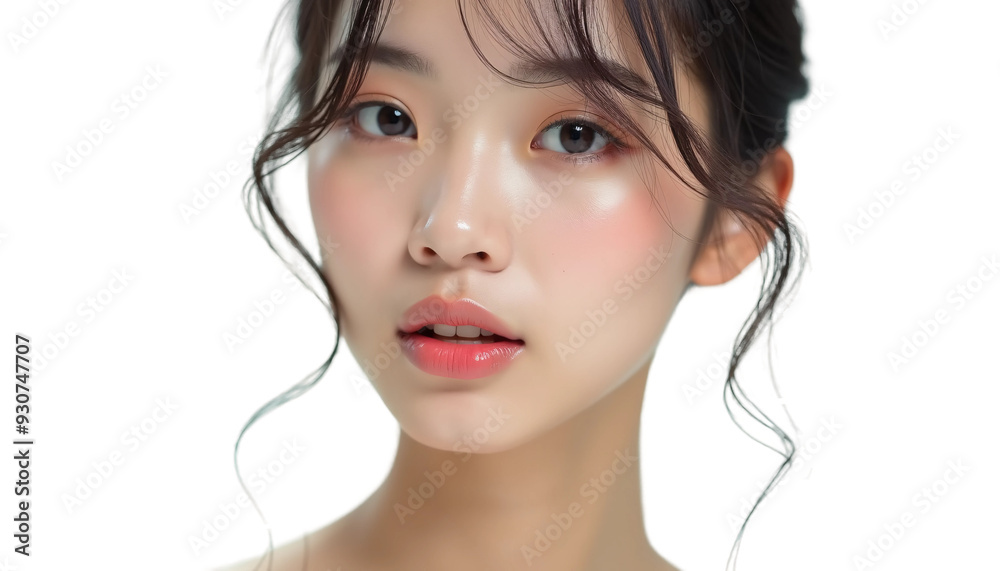 Portrait of a Macau Woman Isolated on Transparent or White Background for Beauty Product Promotion Closeup Shot in Pose Portrait of a Macau Woman Isolated on Transparent or White Background for Beauty Product Promotion Closeup Shot in Pose
