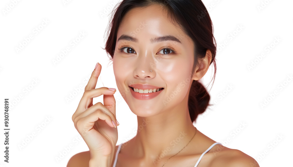 Portrait of a Bruneian Woman Isolated on Transparent or White Background for Beauty Product Promotion Closeup Shot in Pose Portrait of a Bruneian Woman Isolated on Transparent or White Background for Beauty Product Promotion Closeup Shot in Pose