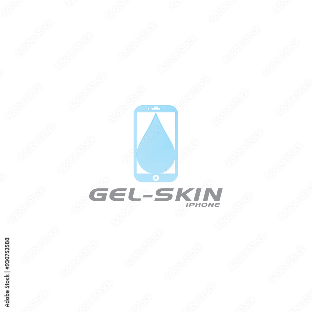 Mobile skin gel logo design vector template editable 