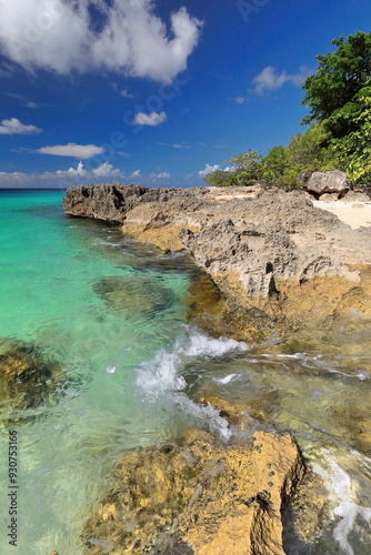 Beach sector between the rainforest and the reef lagoon, north side of the old concrete berth on the west shore of Cayo Saetia Cay. Mayari-Cuba-622 photo