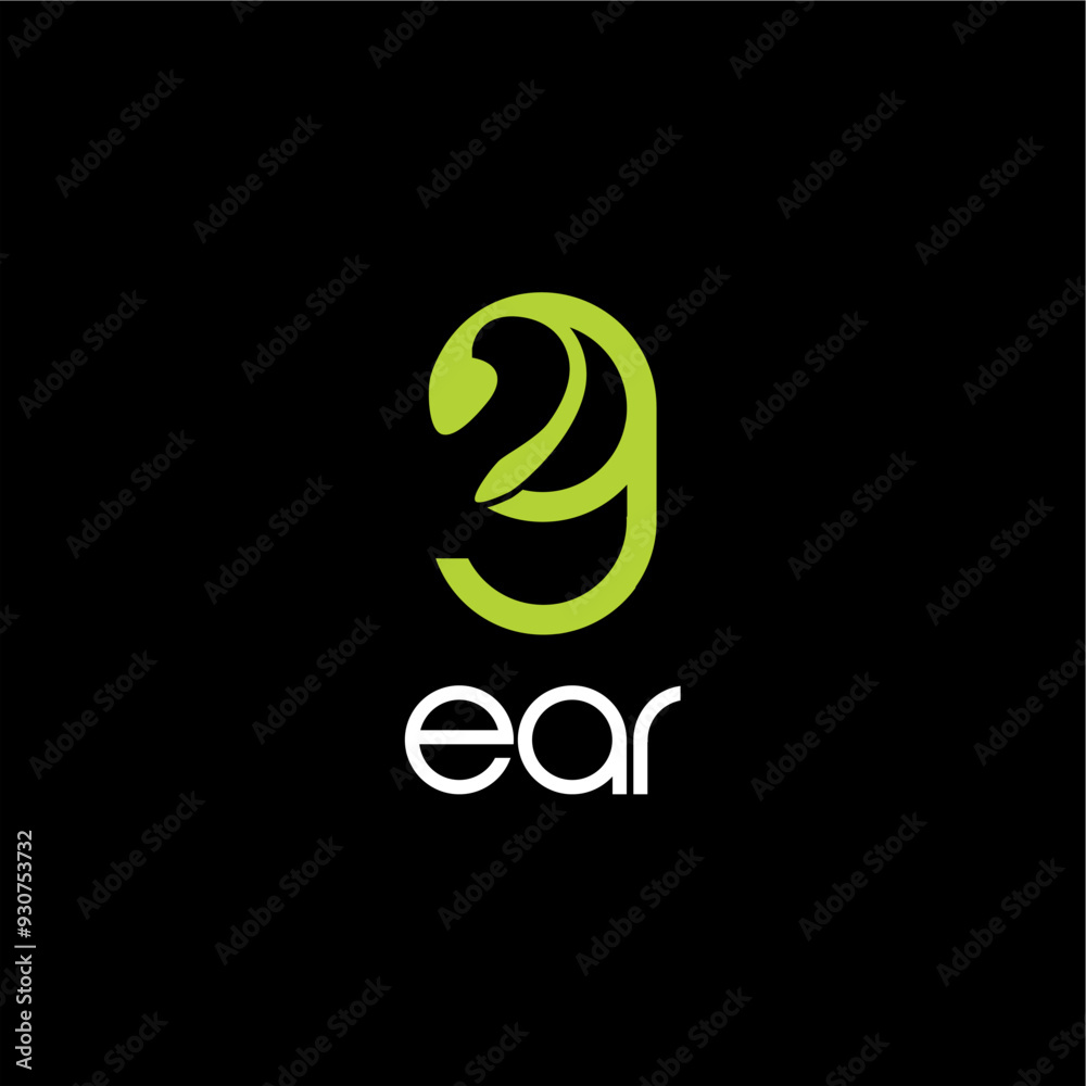 Letter g ear medical science health technology logo design vector template editable Letter g ear medical science health technology logo design vector template editable