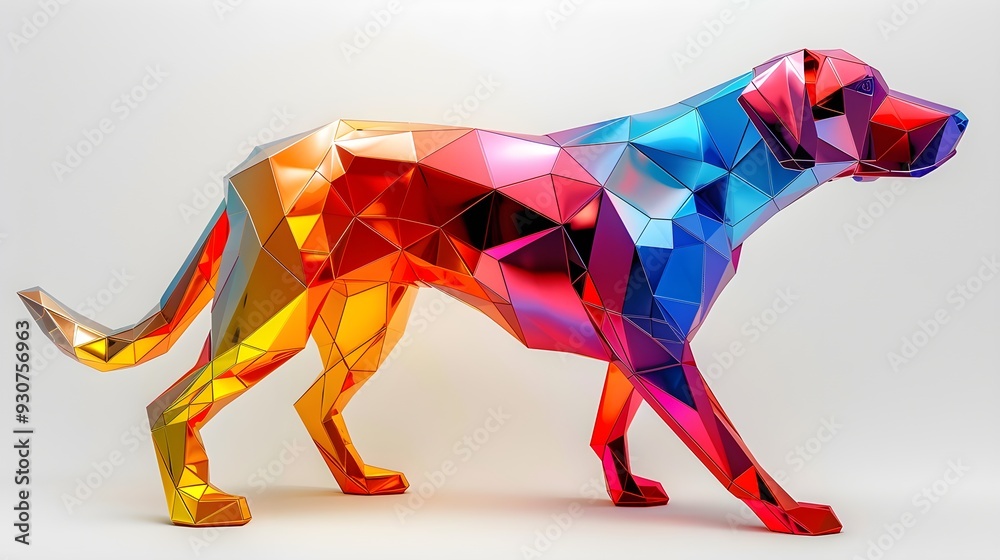 Obraz premium Zodiac signs made of coloured metal squares in 3D.