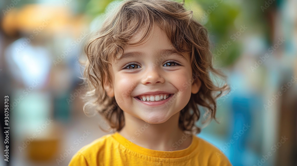 Niño feliz mostrando dientes saludables. Concepto de salud y vida. Niño feliz mostrando dientes saludables. Concepto de salud y vida.