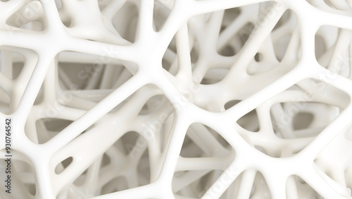 Abstract complex organic spongy structure. Bone tissue. 3d render illustration